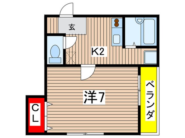 ヴァーベナ川名の物件間取画像